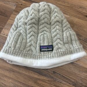 Patagonia Gray Cable Knit Beanie